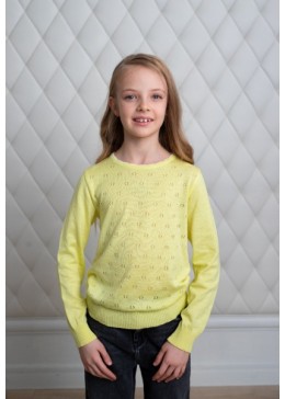 TopHat лимонный свитер для девочки 21005